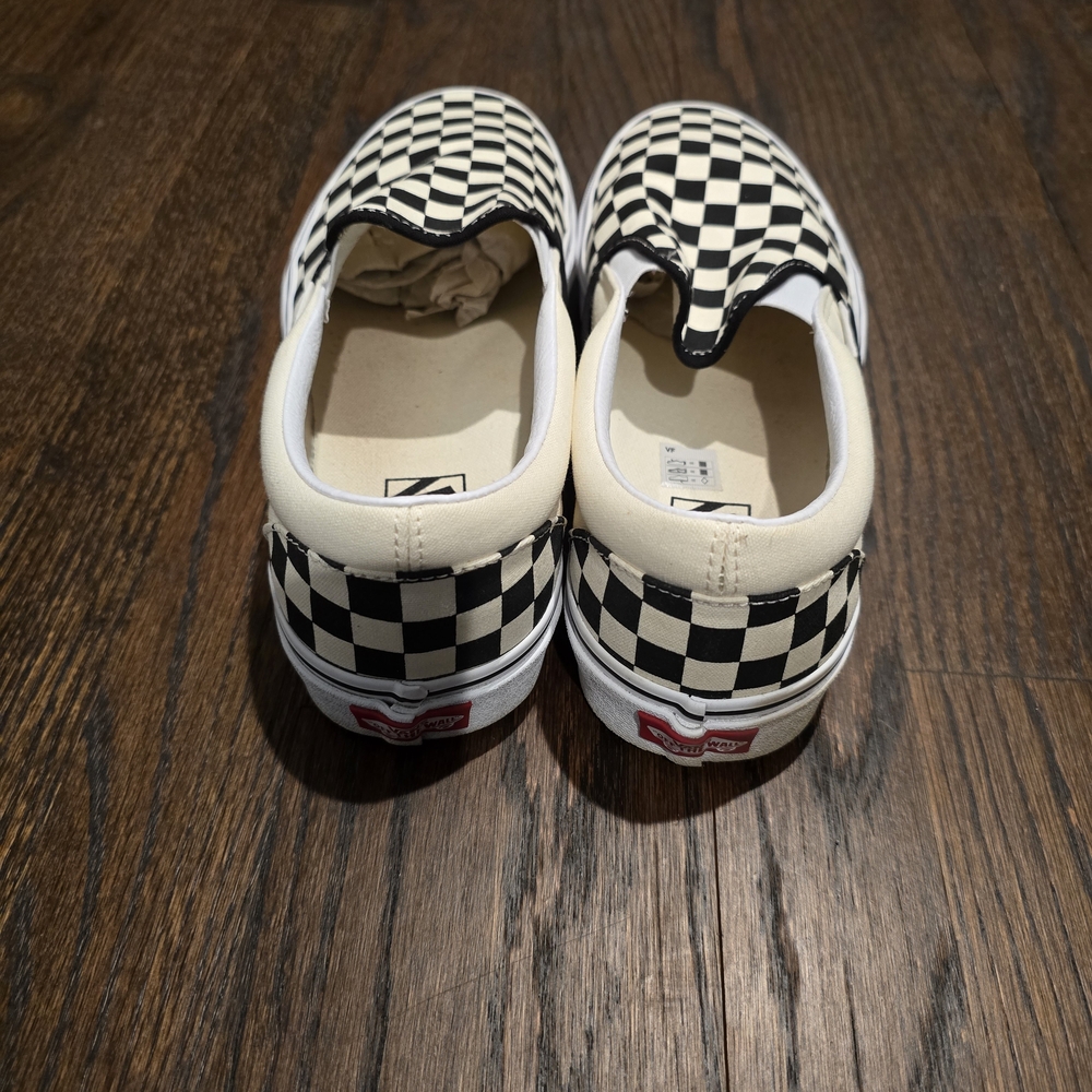 Vans Black and White Checkered Kids Sneakers - Picture 9 of 12